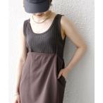 「SHIPS any」 コンビワンピース ONE SIZE ブラウン レディース