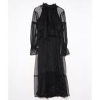 「RUIRUE BOUTIQUE」 長袖ワンピース LL ブラック レディース