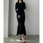 「Louere」 長袖ワンピース SMALL ブラック レディース