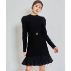 [31 Sons de mode] вязаный One-piece свободный черный женский 