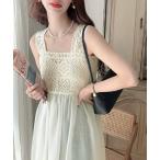 「Meiru」 キャミソールワンピース MEDIUM アイボリー レディース