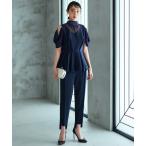 「RUIRUE BOUTIQUE」 スラックス 3L ネイビー レディース