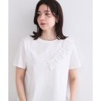 tシャツ 「UV／接触冷感」フリルショルダーカットソー「洗濯機OK」 レディース