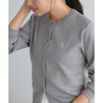 「U.S. POLO ASSN.」 ニットカーディガン M 杢グレー レディース