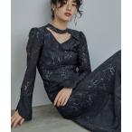 「niana」 長袖ワンピース L チャコール レディース