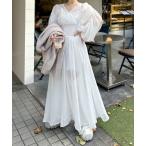 「Alley by w closet」 長袖ワンピース FREE オフホワイト レディース
