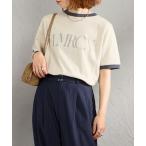tシャツ 「Americana/アメリカーナ」 AMRCN クロップド リンガーTシャツ レディース