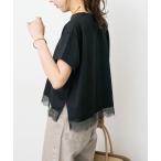 tシャツ 「追加」ヘムレース付きTシャツ レディース