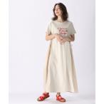 「niko and...」 Tシャツワンピース MEDIUM グレー レディース