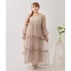 「Louiosy」 長袖ワンピース X-LARGE ベージュ レディース