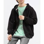 [GLOBAL WORK Smile Seed Store] Zip выше Parker MEDIUM черный мужской 