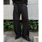  широкий брюки брюки [Chikashitsu +]herringbone curve pants / [chikasitsu плюс ] "в елочку" машина b брюки [ "надеты" анимация есть ] мужской женский 