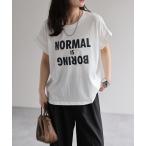 tシャツ ロゴプリントとろみTeeシャツ レディース