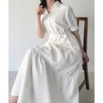 「junoah」 シャツワンピース MEDIUM ホワイト レディース