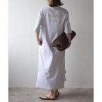 「Bonjour Sagan」 「each」Tシャツワンピース L ライトグレー レディース