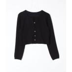 「junoah」 ニットカーディガン MEDIUM ブラック レディース