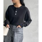 「Healthknit」 長袖カットソー F ブラック レディース