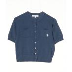 「U.S. POLO ASSN.」 ニットカーディガン M ネイビー レディース