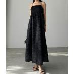 「Louere」 キャミソールワンピース LARGE ブラック レディース