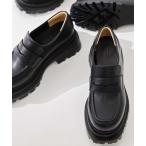 シューズ 「STUDIOUS/ステュディオス」Platform Loafer/プラットフォームローファー/軽量/疲れにくい レディース
