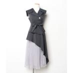 「dazzlin」 ドッキングワンピース X-SMALL チャコールグレー レディース