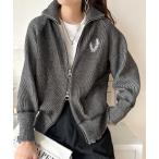 「mily bilet」 ニットカーディガン LARGE ブラック レディース
