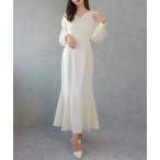 「CENEA」 長袖ワンピース MEDIUM アイボリー レディース