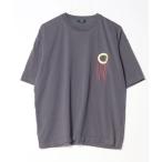 [ITEMS URBANRESEARCH] 25SS бахрома вышивка короткий рукав футболка L серый мужской 
