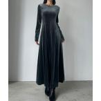 「Louere」 長袖ワンピース LARGE グレー レディース