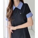「mily bilet」 シャツワンピース X-LARGE ネイビー レディース