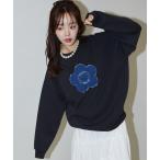「PUBLUX」 長袖カットソー「MARY QUANTコラボ」 フリ- ブラック レディース
