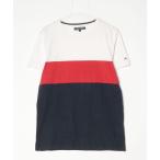 [TOMMY HILFIGER] короткий рукав футболка M белый мужской 