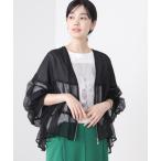 ブルゾン アウター シアーギャザーZIPブルゾン レディース