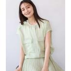 ブルゾン アウター 「洗える」カラミ織シアーブルゾン レディース