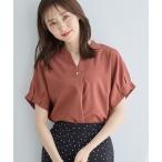 ブラウス シャツ 夏 「ハニさら・接触冷感」スキッパーブラウス レディース