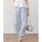 ワイドパンツ カーゴパンツ 脇ドロストカーゴパンツ レディース