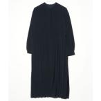 「SHIPS any」 長袖ワンピース ONE SIZE ネイビー レディース