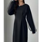 「callautia」 長袖ワンピース SMALL ブラック レディース