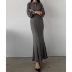「Louere」 長袖ワンピース X-LARGE グレー レディース