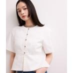 ブラウス シャツ 「WEB限定」デニムパフスリーブブラウス レディース