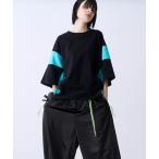 t рубашка [UNISEX]SATIN MIX BLOCK TEE/ атлас Mix блок футболка мужской женский 