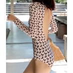  купальный костюм задний открытый One-piece плавание одежда One-piece купальный костюм длинный рукав женский 
