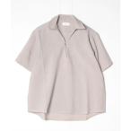 シャツ ATELANE /リネンライクファブリック/スキッパーシャツ メンズ レディース