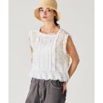ブラウス シャツ crinkle crinkle crinkle | シアーフラワー ベストブラウス WOMEN レディース