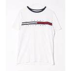 [TOMMY HILFIGER] короткий рукав футболка M белый мужской 