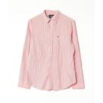 [American Eagle] полоса рисунок рубашка с длинным рукавом S красный мужской 