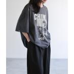 tシャツ ヴィンテージライクダメージ加工オーバーTee / 大人カジュアル レディース
