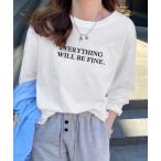 tシャツ ロゴプリント長袖TシャツレディースロンT レディース