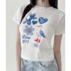 tシャツ グラフィックプリント 半袖カットソー レディース