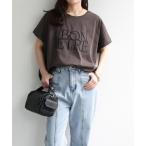 tシャツ 「接触冷感」立体ロゴ刺繍Tシャツ / 大人カジュアル レディース